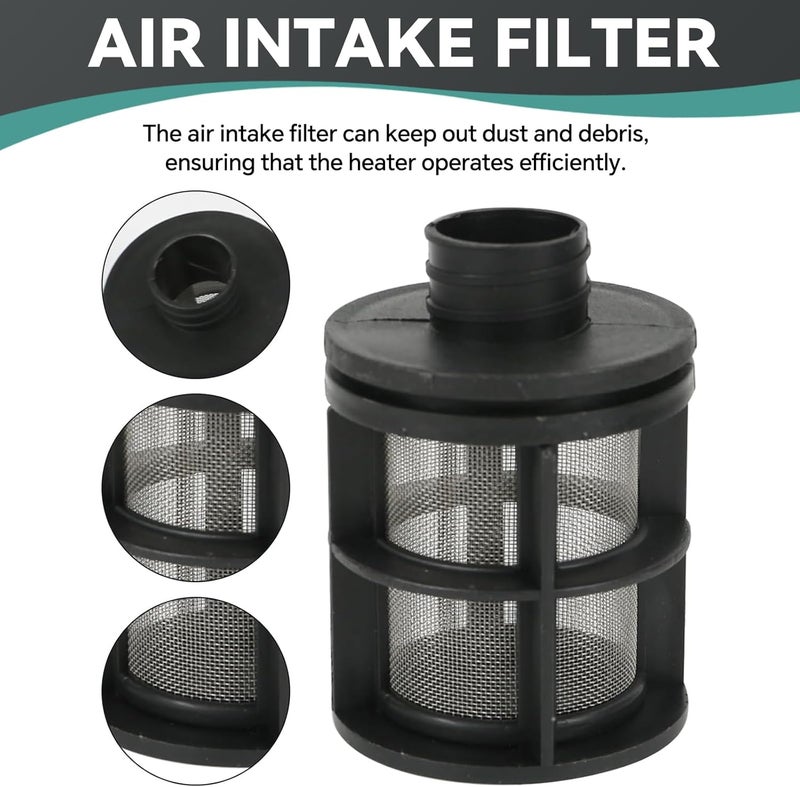 Copgge Stainless Steel Diesel Heater Exhaust Pipe Exhaust Muffler with Air Intake Filter and Pipe Set for Install on RV Camper Trailer Truck Parking Diesel Heater - Image 3
